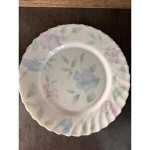 3 Vintage ArCopal France Chloe Dinner Plates Pastel Floral Flowers Blue Pink.